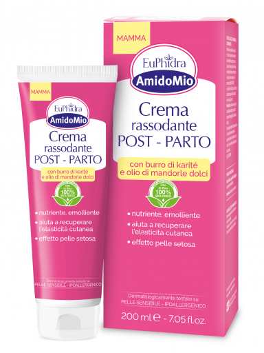 Stangrinantis ir maitinantis kūno kremas po gimdymo 200 ml, AmidoMi