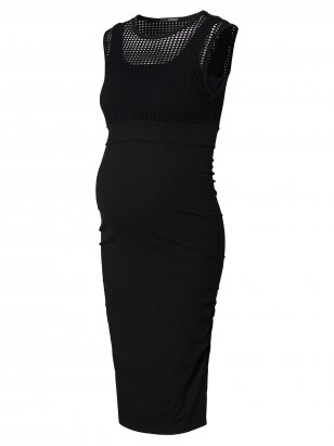 Suknelė nėščioms Crochet, Supermom (juoda)