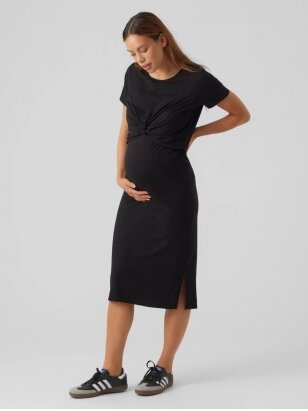 Midi suknelė nėščioms ir maitinančioms, Mlmacy June, Mama;licious (juoda)