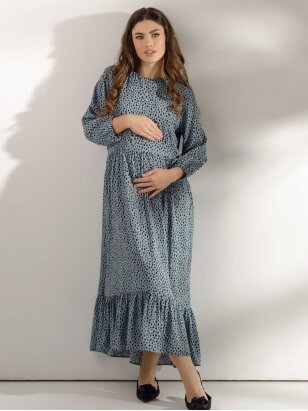 Suknelė nėščioms ir maitinančioms, Blue, MOM ONLY (melsva su taškeliais)