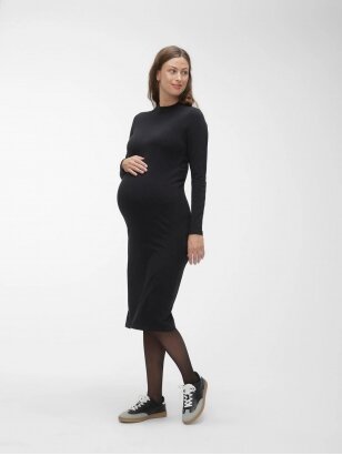 MIDI suknelė nėščioms, MLEVA, Mama;licious (juoda)