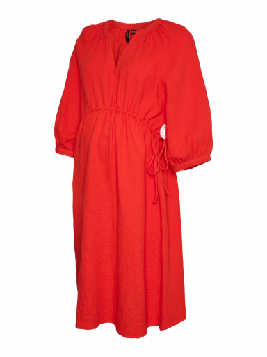 Maternity and nursing dress VMMBEVERLY, Vero Moda (Red)