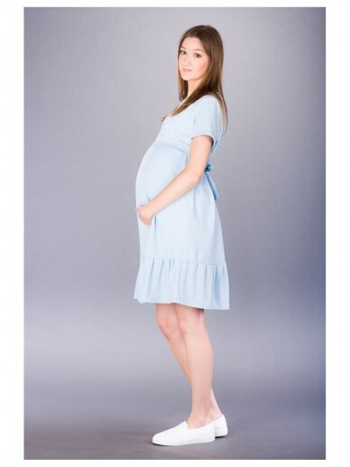 Maternity dress Ayda, Bebefield (light blue) 2