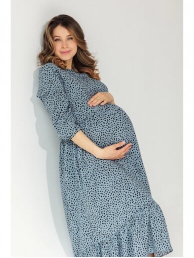 Dress for pregnant and nursing, Blue, MOM ONLY 5