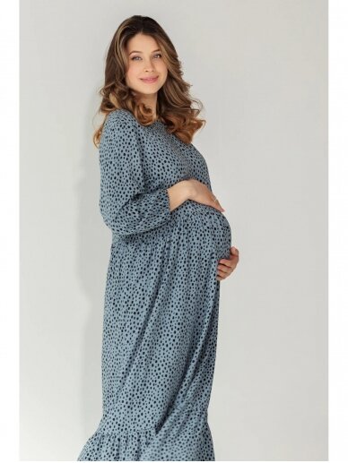 Dress for pregnant and nursing, Blue, MOM ONLY 6