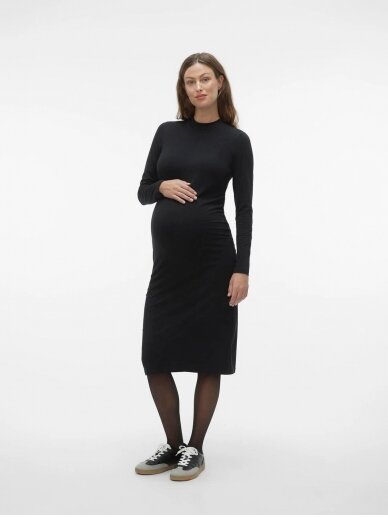 MIDI suknelė nėščioms, MLEVA, Mama;licious (juoda) 4