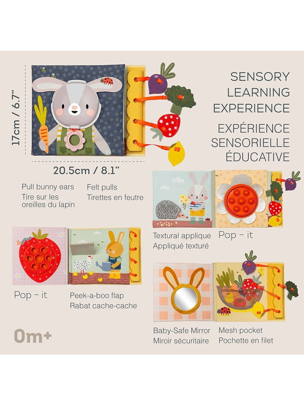Taf Toys kūdikio knygelė Baby 1st Busy Book 3 Taf Toys kūdikio knygelė Baby 1st Busy Book 3
