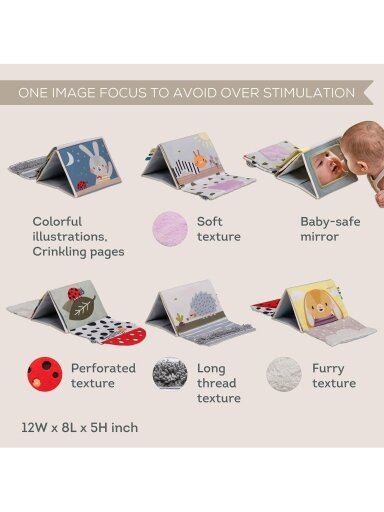 Taf Toys kūdikio knygelė Tummy time Sensory book, 0mėn+