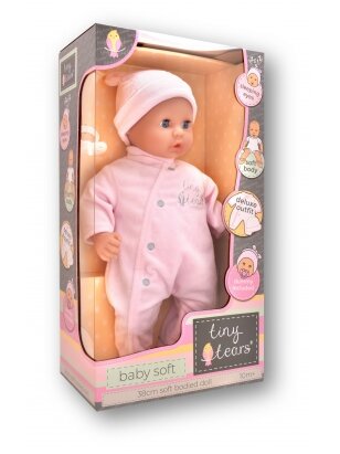 TINY TEARS minkšta lėlė-kūdikis, su rožiniais rūbeliais, 11011