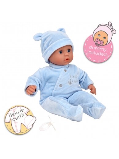 TINY TEARS minkšta lėlė-kūdikis, su mėlynais rūbeliais, 11013 3