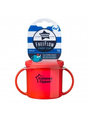 TOMMEE TIPPEE puodelis FIRST CUP, 4 mėn.+, 190 ml, 43111055