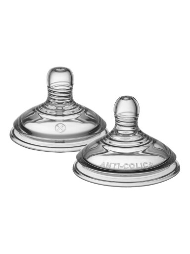 TOMMEE TIPPEE žindukai kintamos srovės ANTI-COLIC, 2 vnt.,0m+