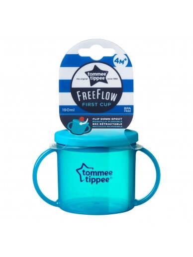 TOMMEE TIPPEE puodelis FIRST CUP, 4 mėn.+, 190 ml, 43111055 3
