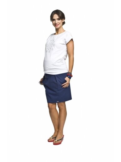 Trikotažinis nėščiųjų sijonas Swing (mėlyna)