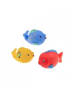 Tullo vonios žaislai be skilutės vandeniui, žuvytės, 3 vnt., 5-8 cm, 509