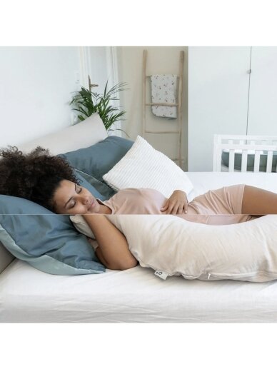 Comfy Big maternity pillow cover, doomoo (Tetra Almond) 2