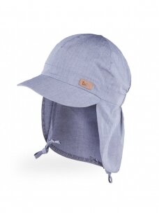 Vaikiška kepurė su kaklo apsauga, UV+30, TuTu (pilka)