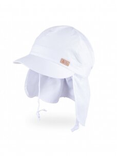 Vaikiška kepurė su kaklo apsauga, UV+30, TuTu (balta)