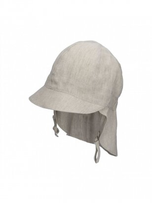 TuTu hat with neck protection made of natural linen