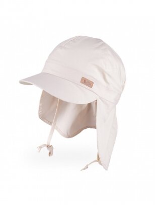Vaikiška kepurė su kaklo apsauga, UV+30, TuTu (kapučino)