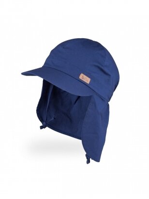 Vaikiška kepurė su kaklo apsauga, UV+30, TuTu (Tamsiai mėlyna)