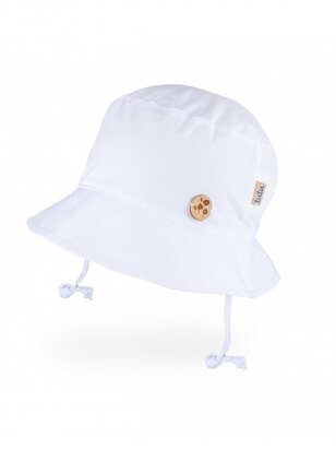 Vaikiška kepurė su raišteliais, Panama, TuTu (balta)