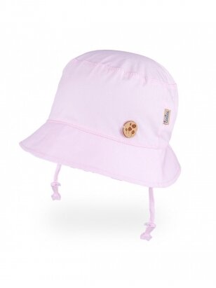 Vaikiška kepurė su raišteliais, Panama, TuTu (pink)