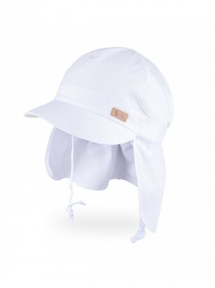 Vaikiška kepurė su kaklo apsauga, UV+30, TuTu (balta)