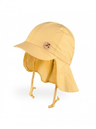 Vaikiška kepurė su UV filtru ir kaklo apsauga, TuTu (geltona)
