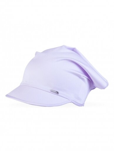 Vaikiška kepurė - skarelė su snapeliu, UV+30, TuTu (balta)