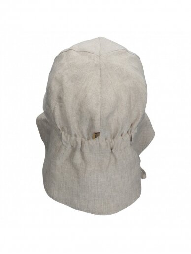 Vaikiška kepurė su kaklo apsauga iš natūralaus lino, TuTu (natūrali) 2