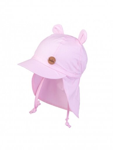 Vaikiška kepurė su kaklo apsauga, UV+30, Pelytė, TuTu (šviesiai rožinė)