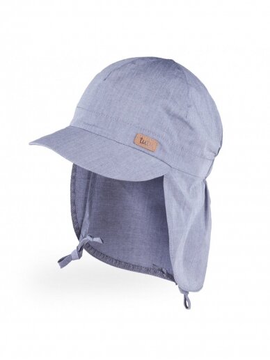 Vaikiška kepurė su kaklo apsauga, UV+30, TuTu (pilka)