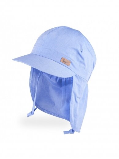 Vaikiška kepurė su kaklo apsauga, UV+30, TuTu (šviesiai mėlyna)