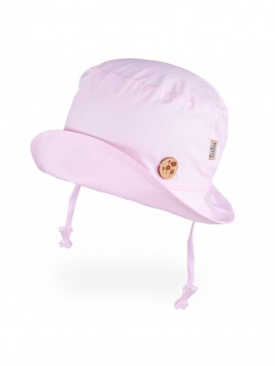 Vaikiška kepurė su raišteliais, Panama, TuTu (pink)