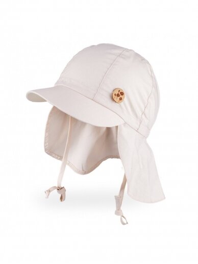 Vaikiška kepurė su UV filtru ir kaklo apsauga, TuTu (kapučino)