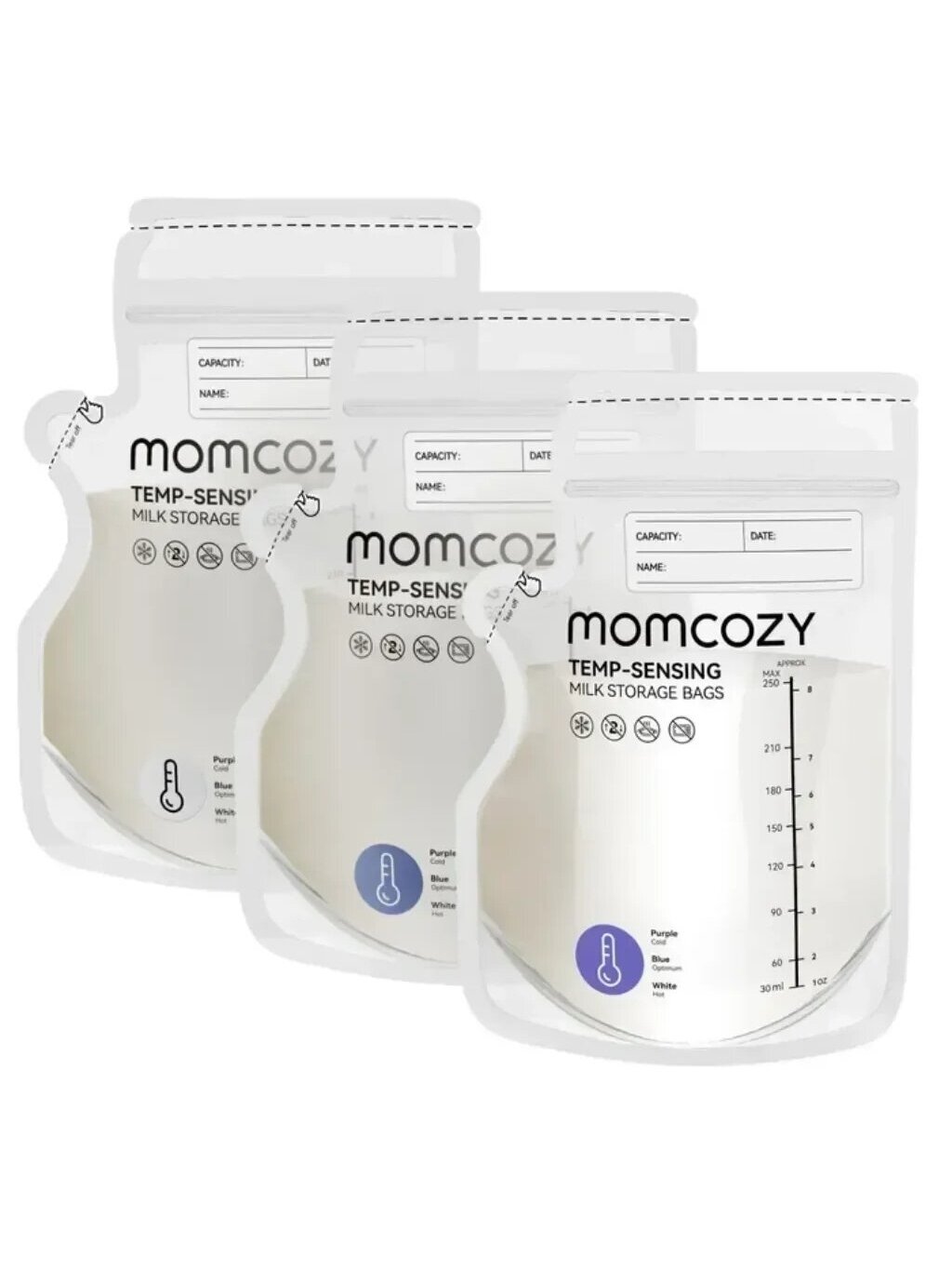 Pieno laikymo maišeliai su snapeliu, 120 vnt., Momcozy Pieno laikymo maišeliai su snapeliu, 120 vnt., Momcozy