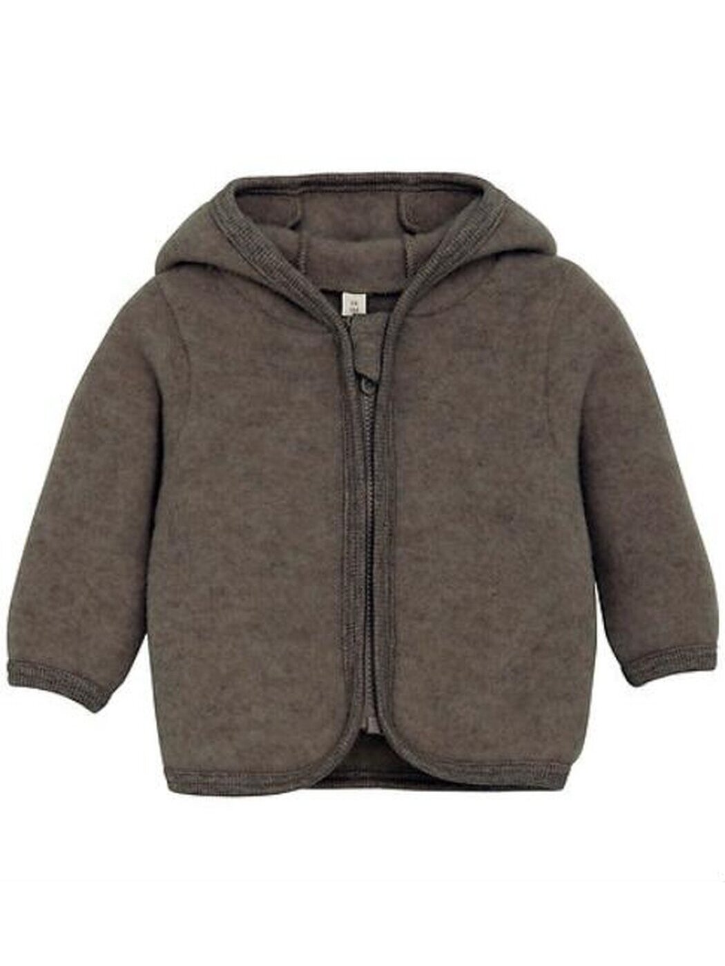 Wool Cardigan for Babies, Huttelihut (Brown Melange) Wool Cardigan for Babies, Huttelihut (Brown Melange)