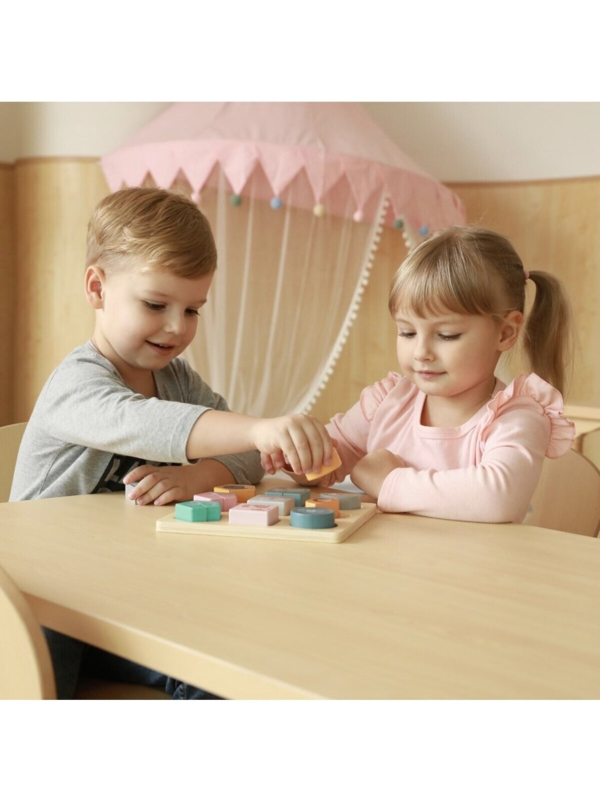 VIGA PolarB Wooden Shape Block Puzzle with Animals 2