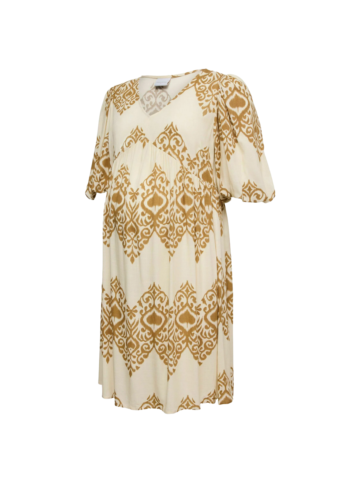 Viscose maternity dress MLZENISA Mama;licious (Birch/brown sugar)