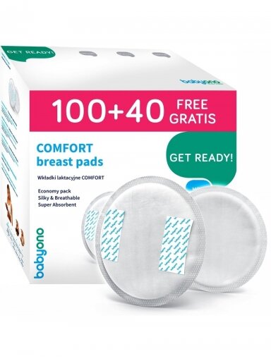 Vienkartiniai įklotai į liemenėle 140 vnt. Baby Ono Comfort Vienkartiniai įklotai į liemenėle 140 vnt. Baby Ono Comfort