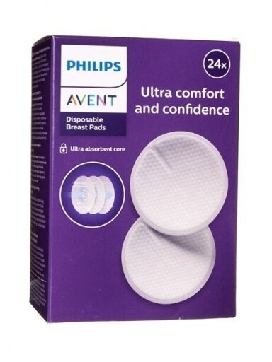 Vienkartiniai įklotai į liemenėlę 24 vnt. Philips AVENT Vienkartiniai įklotai į liemenėlę 24 vnt. Philips AVENT