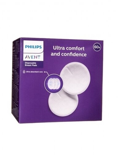 Vienkartiniai įklotai į liemenėlę 60 vnt. Philips AVENT Vienkartiniai įklotai į liemenėlę 60 vnt. Philips AVENT