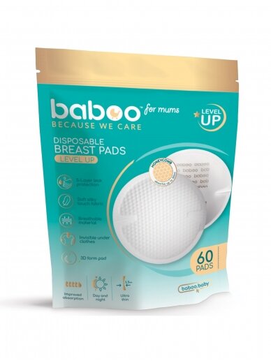 Disposable bra pads, 60 pcs, Baboo