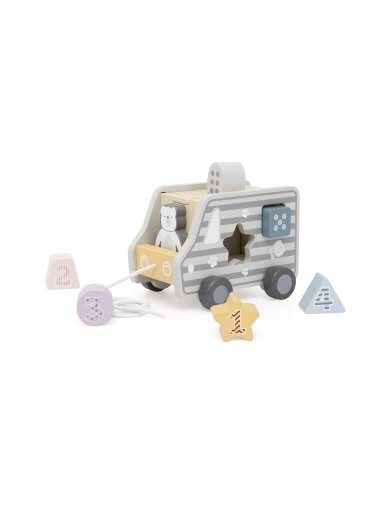 VIGA PolarB Wooden Pull-Along Shape Sorting Truck 1