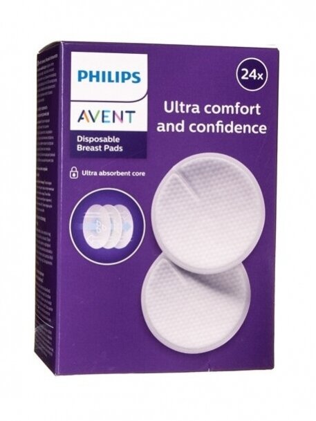 Vienkartiniai įklotai į liemenėlę 24 vnt. Philips AVENT Vienkartiniai įklotai į liemenėlę 24 vnt. Philips AVENT