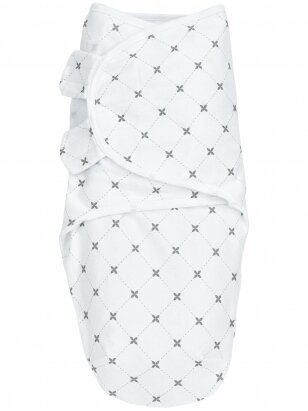 Baby Swaddle, 0-3 months by Meyco Baby (Louis - Grey)