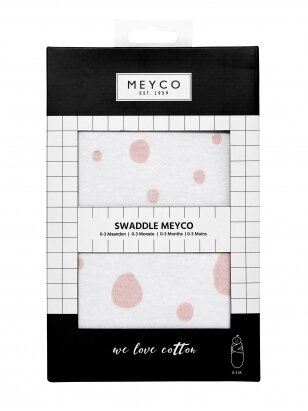 Vystyklas-kokonas, 4-6 mėn., Meyco Baby (Dots - pink)