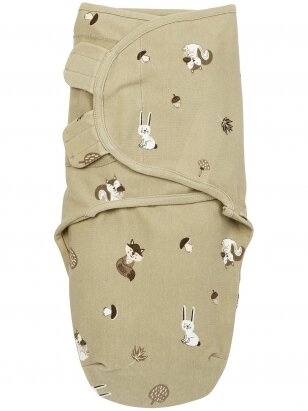 Baby Swaddle, 4-6 months by Meyco Baby(forest animal sand, TOG 1,0