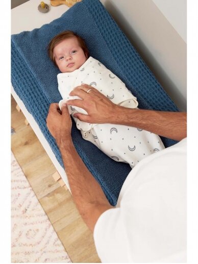Baby Swaddle, 4-6 months by Meyco Baby, Moon indigo, TOG 1,0 1 Baby Swaddle, 4-6 months by Meyco Baby, Moon indigo, TOG 1,0 1